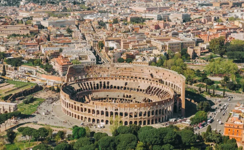 Veduta aerea di Roma
